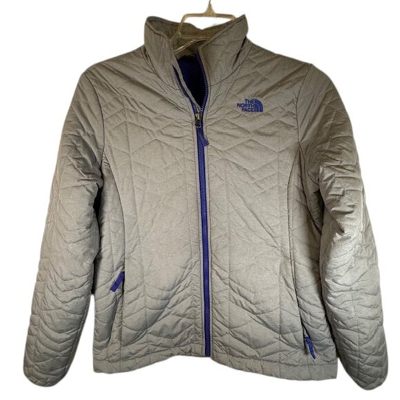 North Face Gray Quilted Bombay Puffer Jacket Size L - Picture 1 of 12